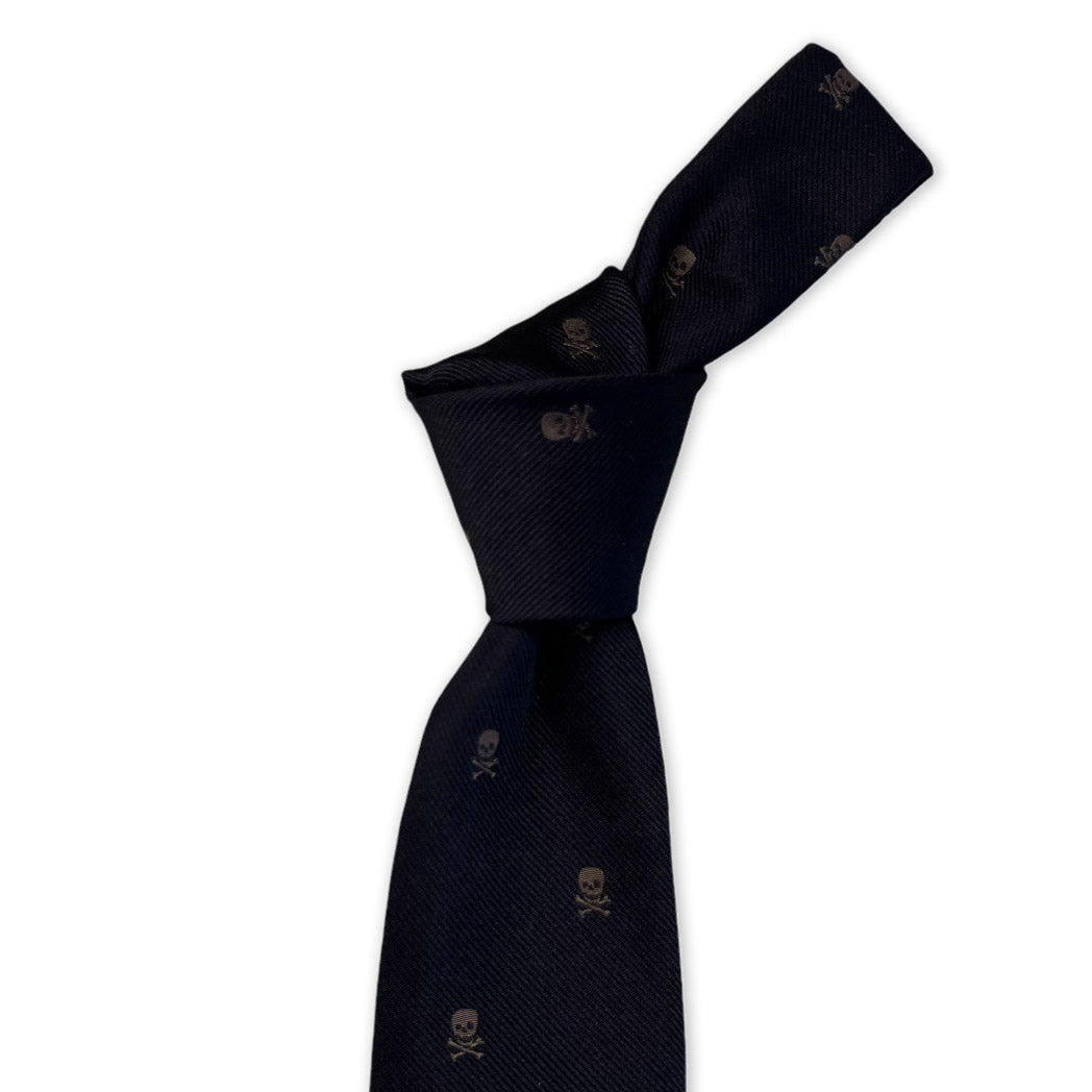 Tie - Black and Gold Skull