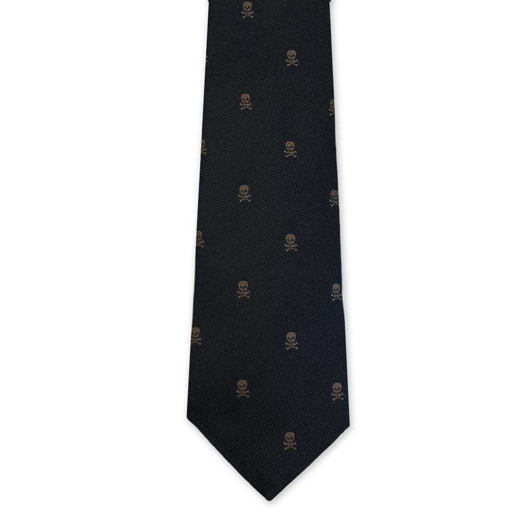 Tie - Black and Gold Skull