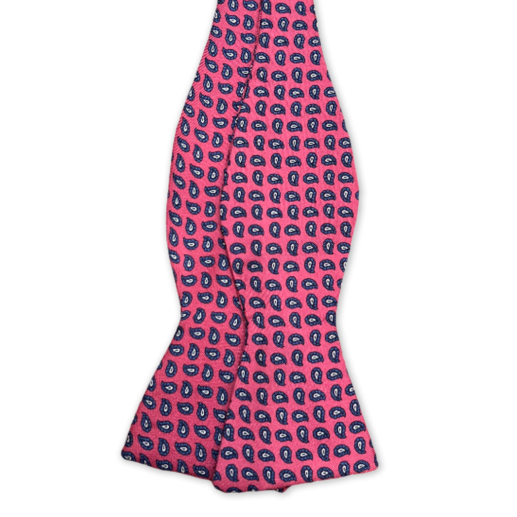 Bow Tie - Pink Paisley Foulard