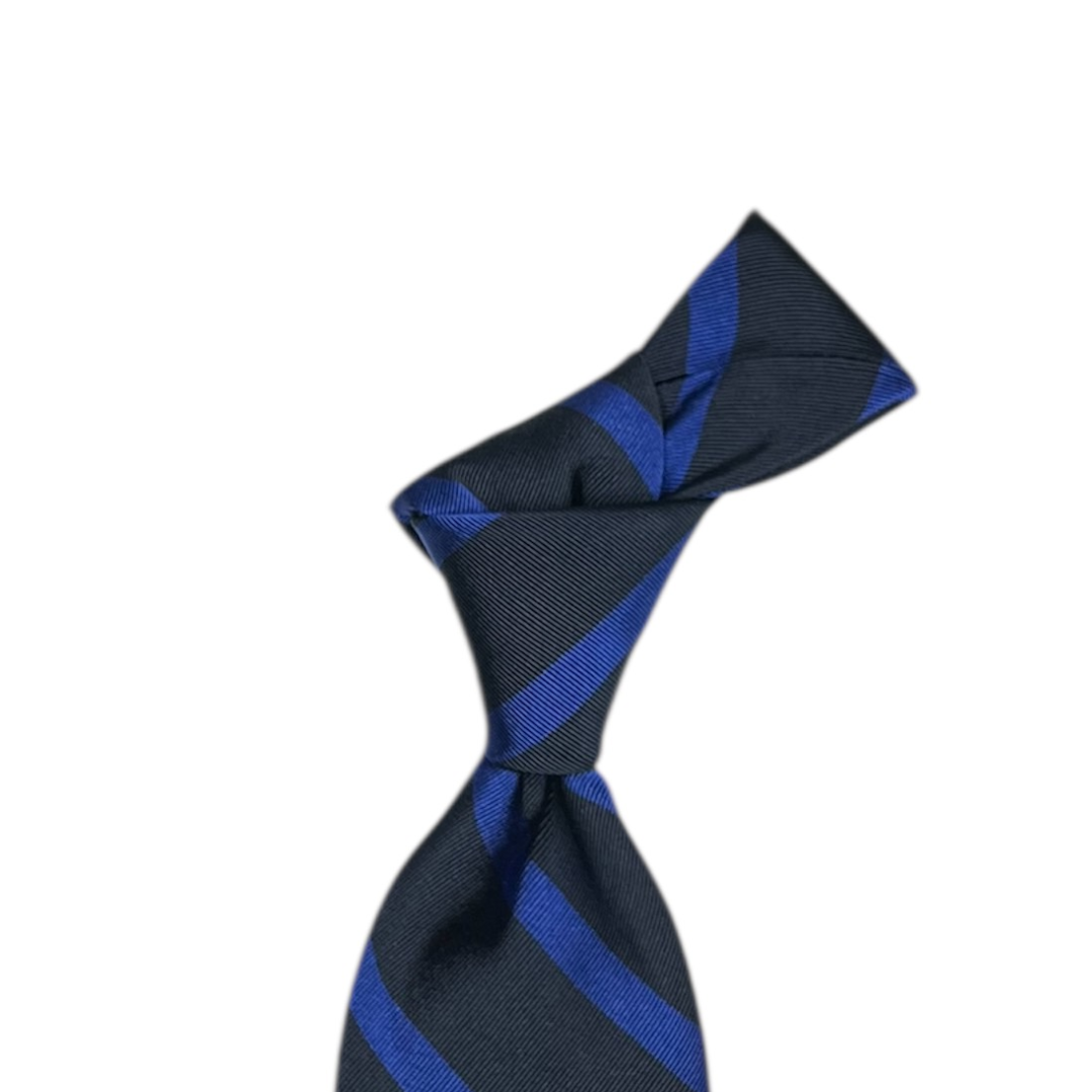Tie - Dark Navy w/ Bright Blue Repp
