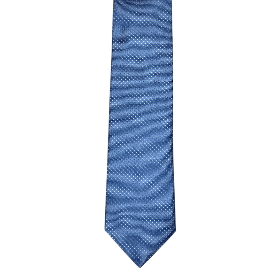 Tie - Sky Blue w/ White Dot Jacquard