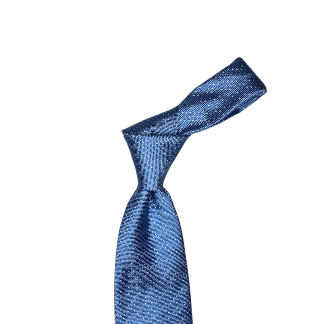 Tie - Sky Blue w/ White Dot Jacquard