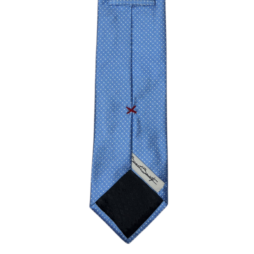 Tie - Sky Blue w/ White Dot Jacquard
