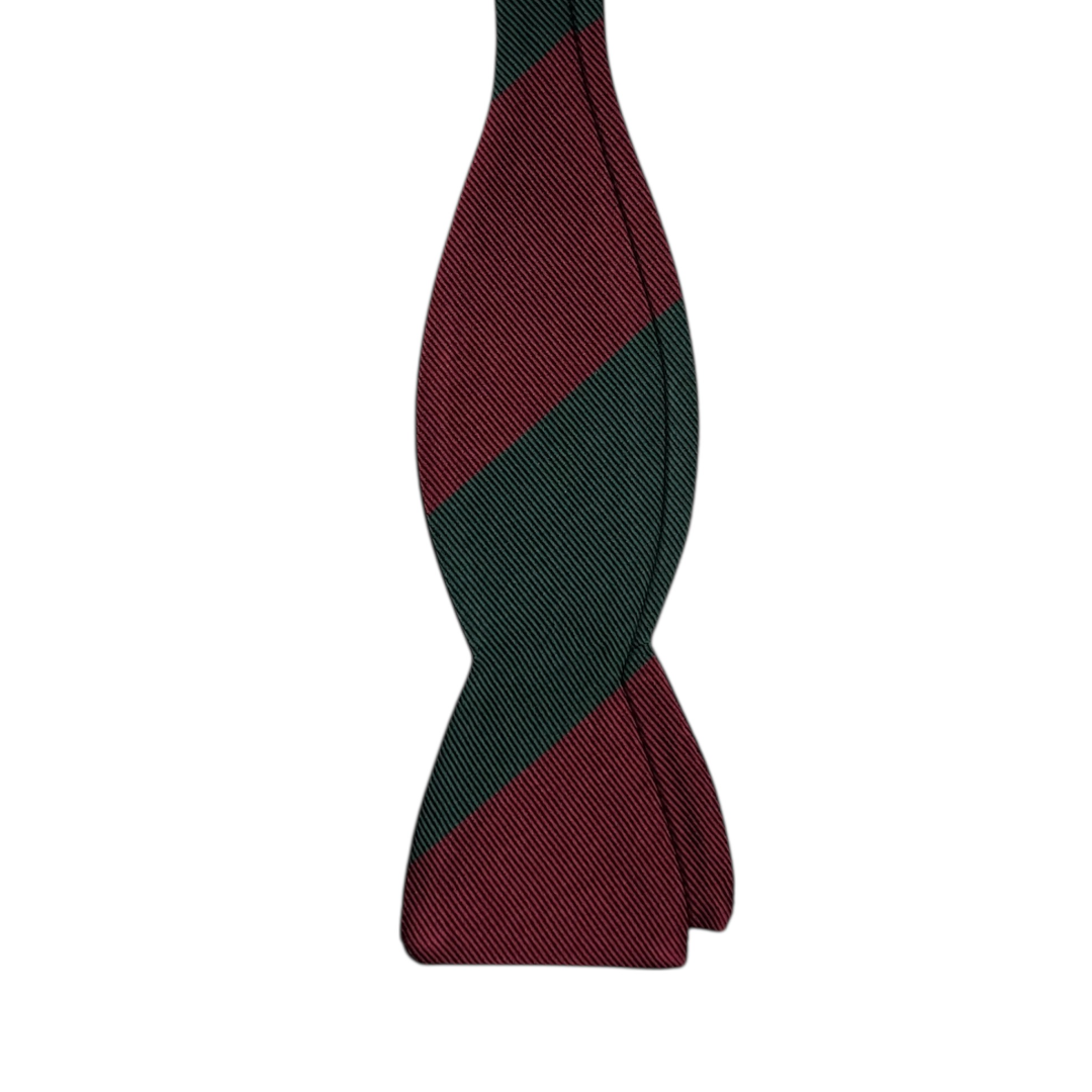 Bow Tie - Hunter and Cardinal Block Stripe