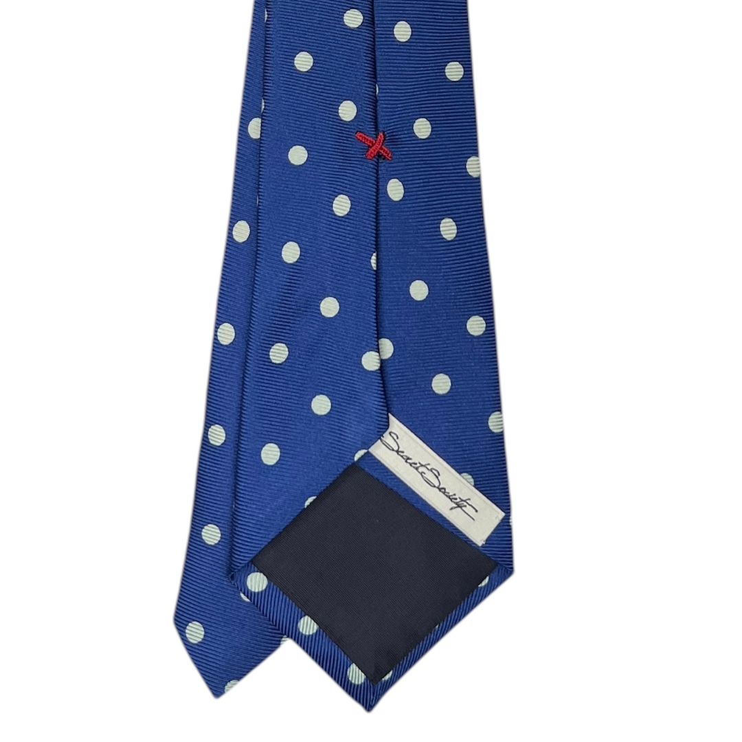 Tie - Blue w/ Sky Polka Dot