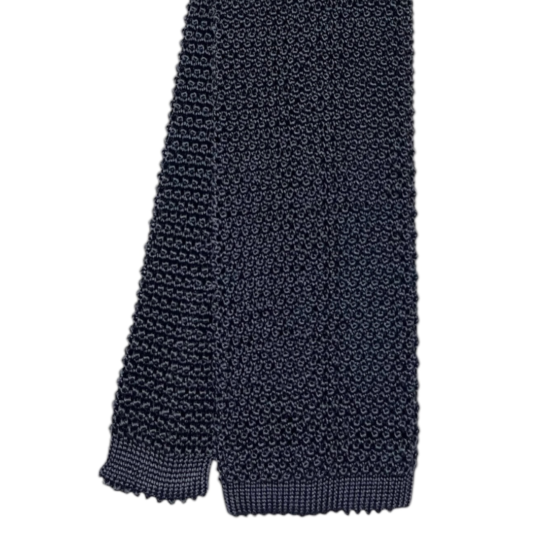 Silk Knit Tie - Smoke