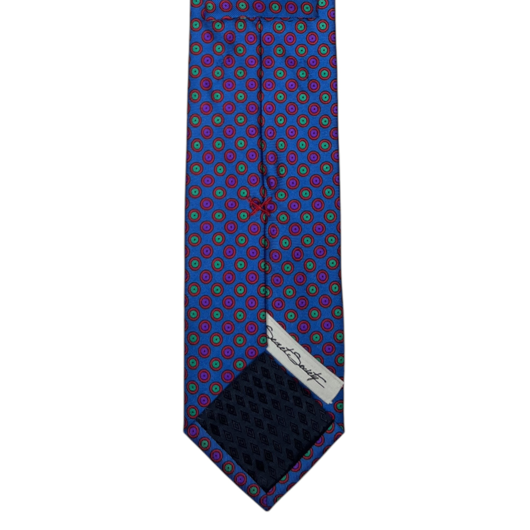 Tie - Blue, Lime and Fuscia Foulard