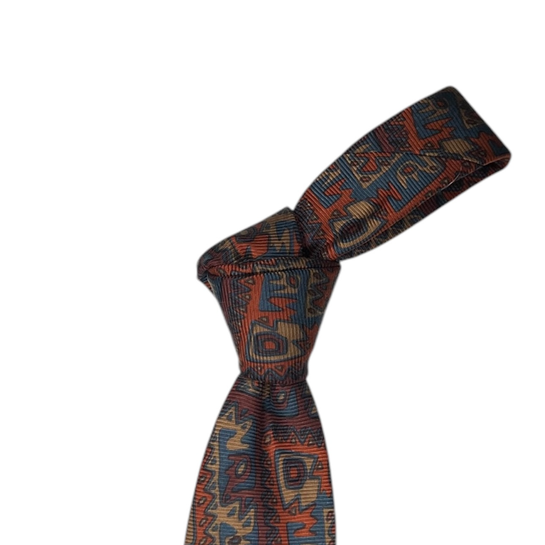 Tie - Rust, Tan and Orange Abstract