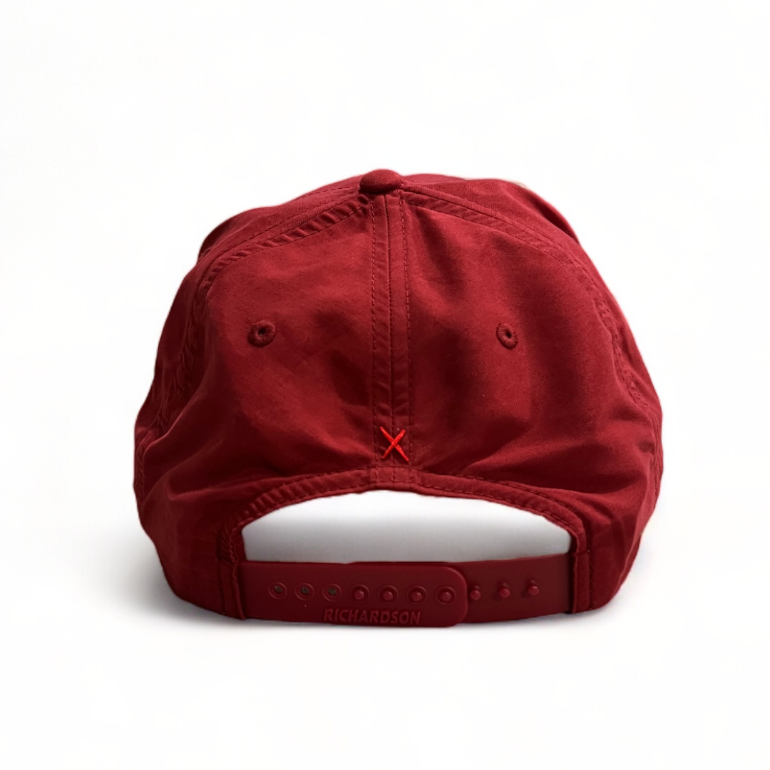 Rope Hat - Merlot w/ White Rope