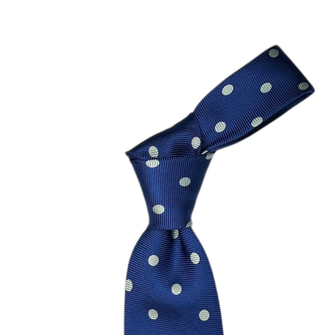 Tie - Blue w/ Sky Polka Dot
