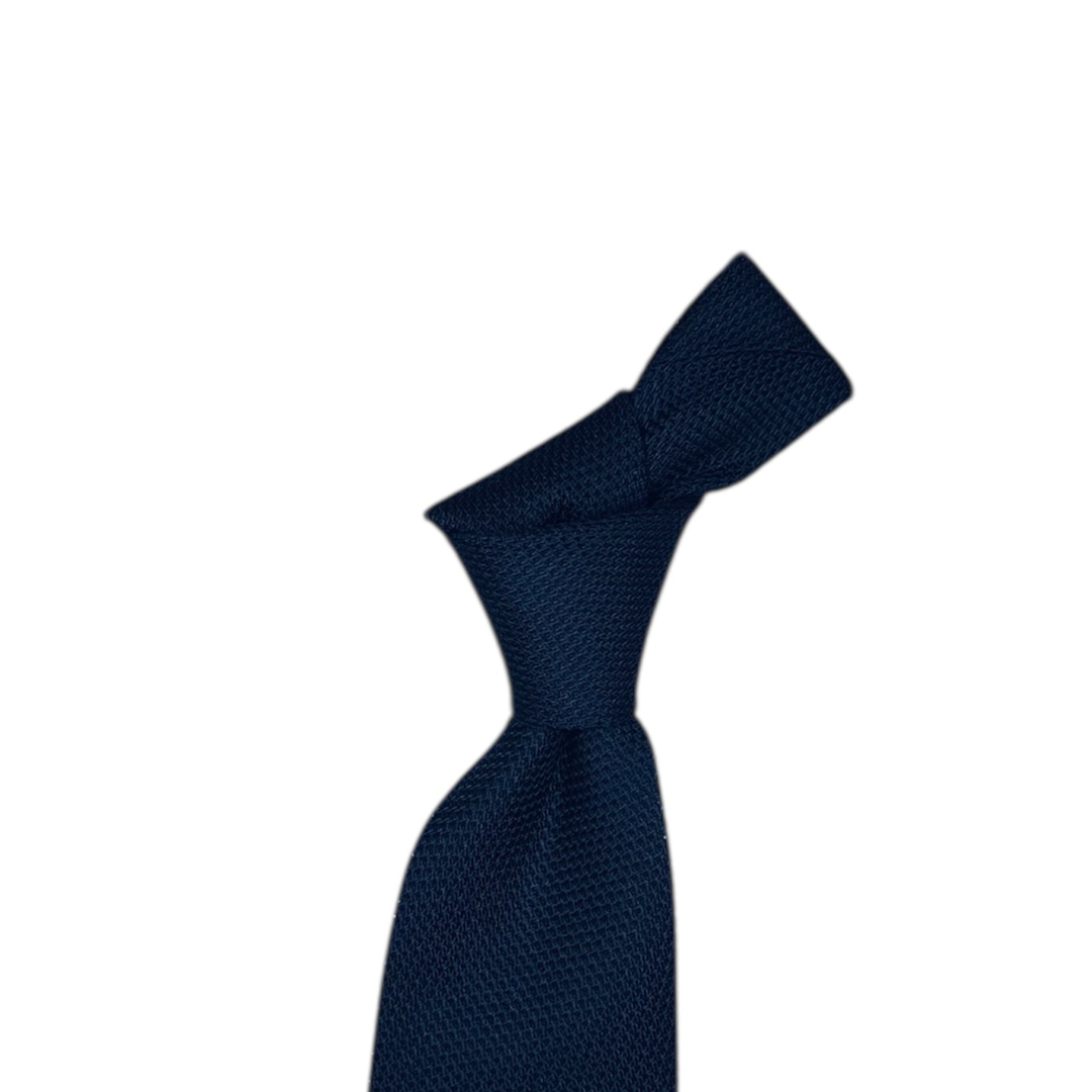 Tie - Navy Fine Grenadine