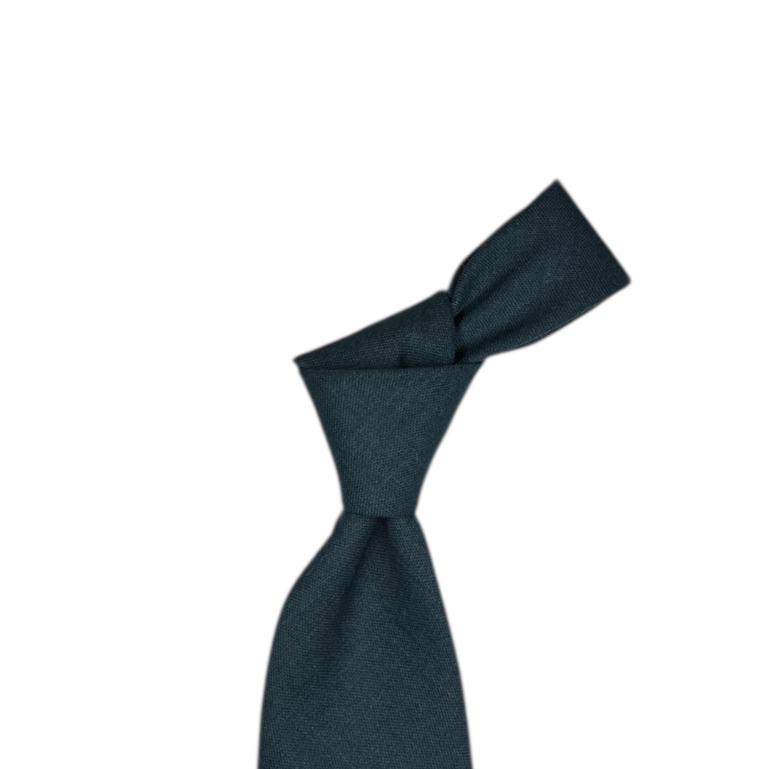 Tie - Spruce Green Plainweave Wool