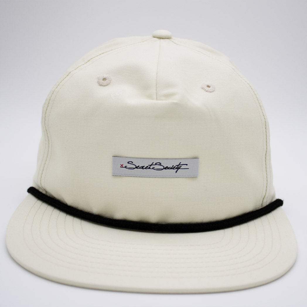 Rope Hat - Bone w/ Black Rope