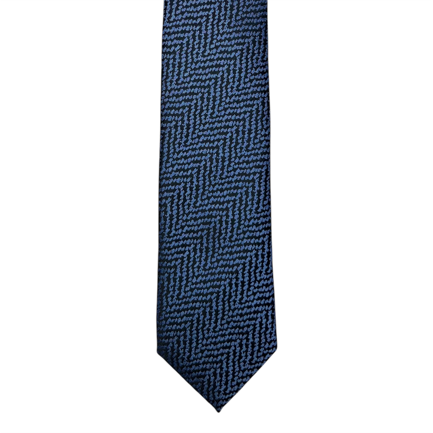 Tie - Blue Exploded Herringbone