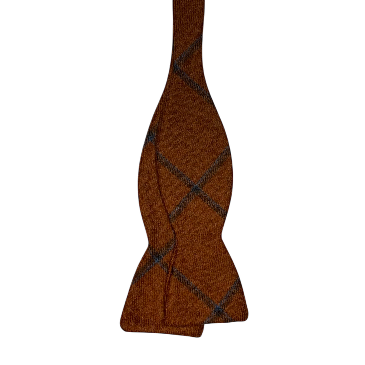 Bow Tie - Burnt Orange Wool Windowpane