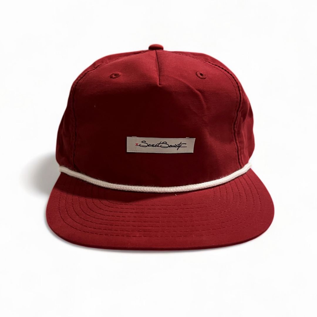 Rope Hat - Merlot w/ White Rope