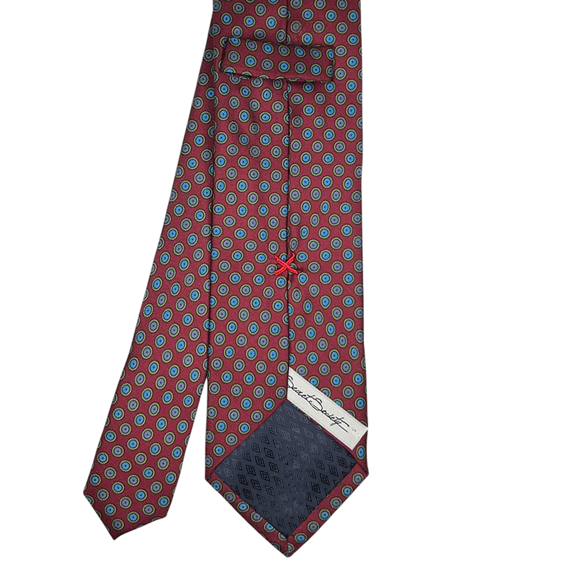 Tie - Cinnamon w/ Green and Blue Circle