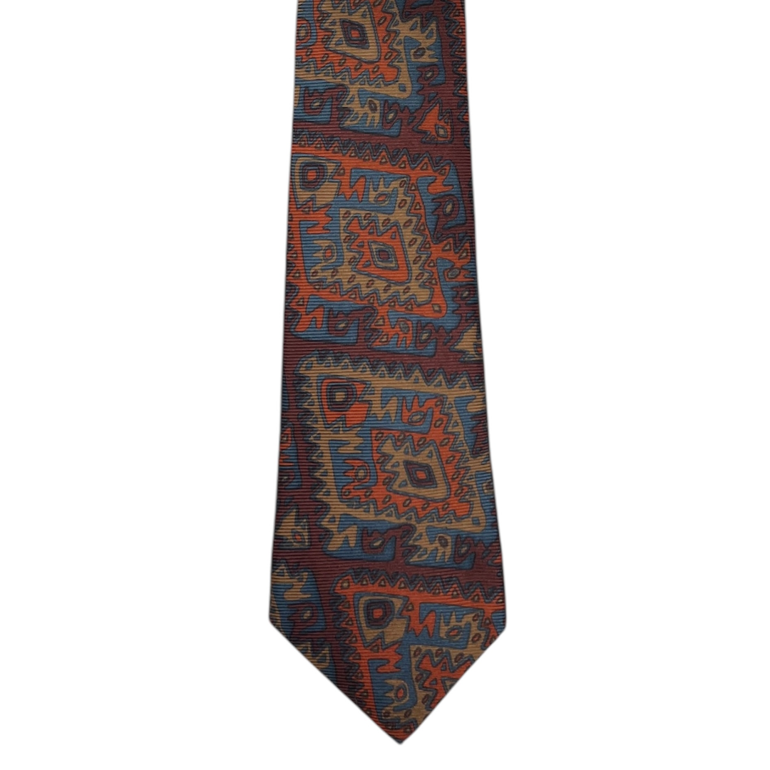 Tie - Rust, Tan and Orange Abstract