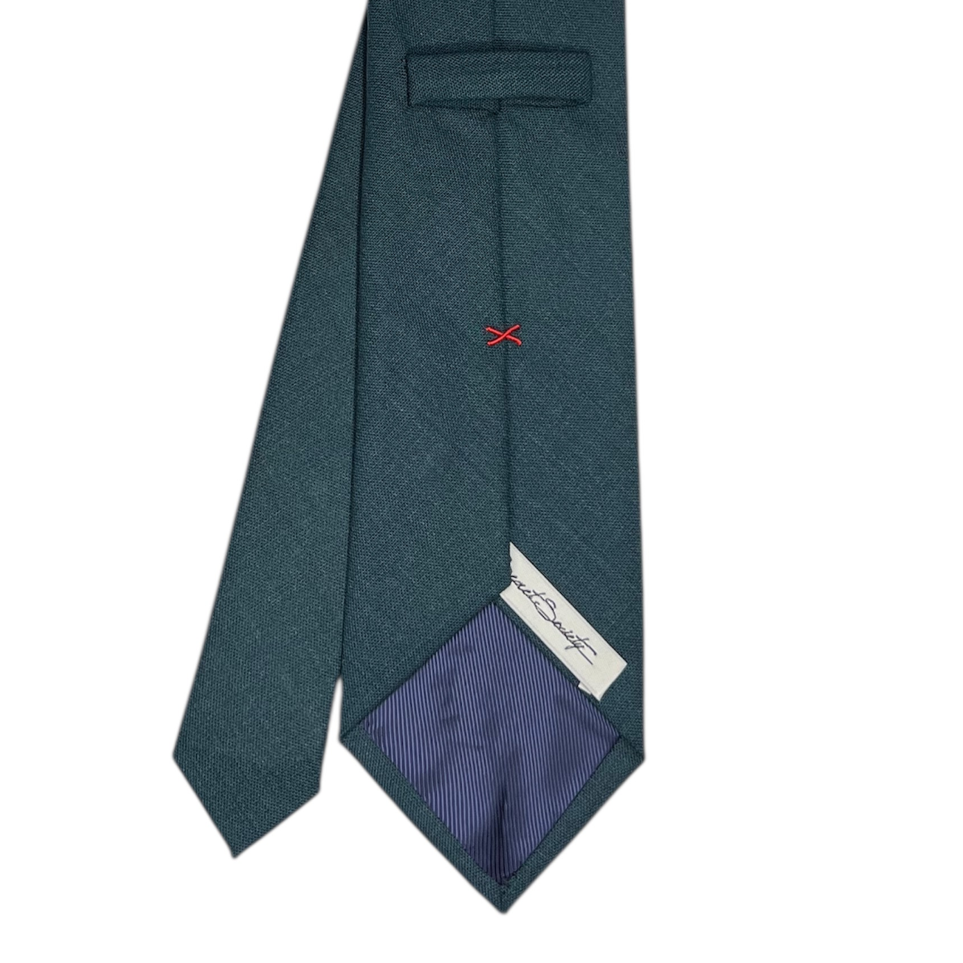 Tie - Spruce Green Plainweave Wool