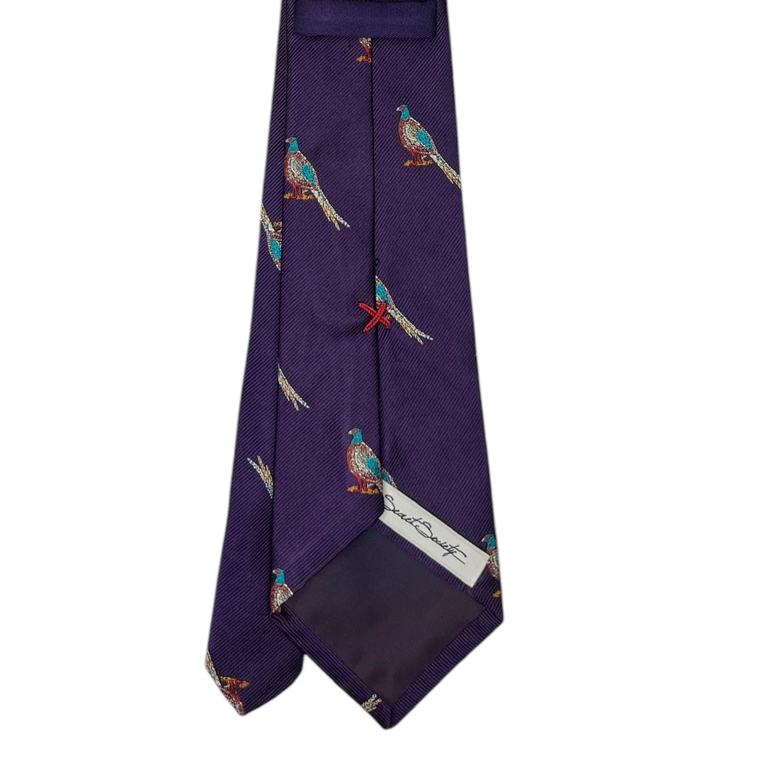 Tie - Purple w/ Turquoise Pheasant