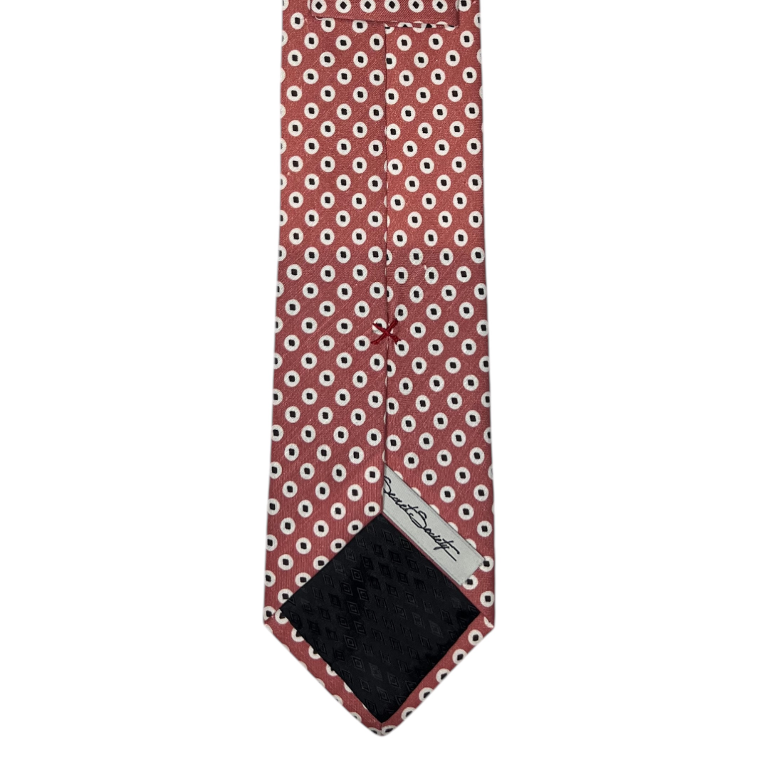 Tie - Dusty Pink w/ White Circles