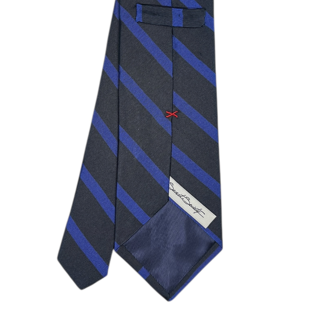 Tie - Dark Navy w/ Bright Blue Repp