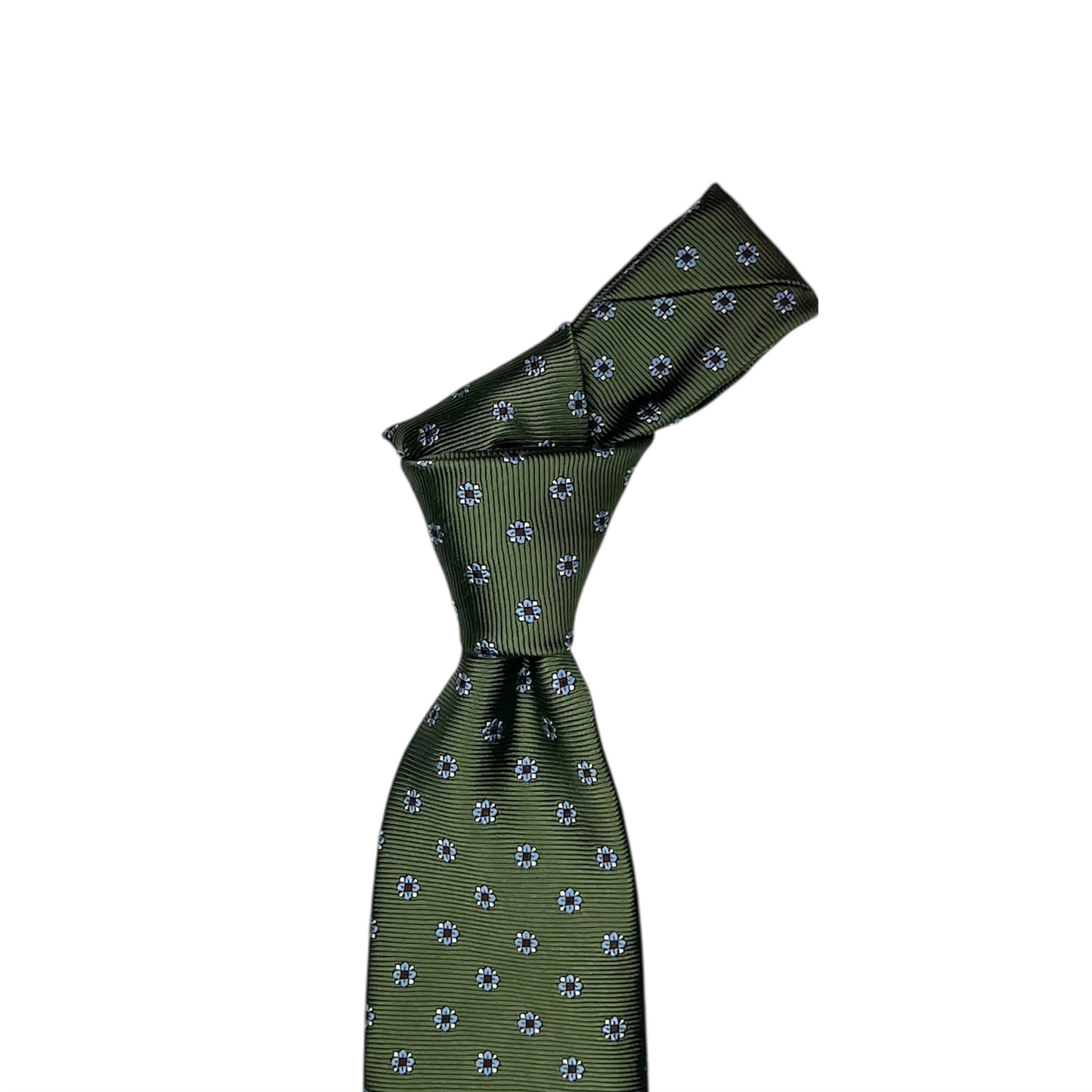 Tie - Sage and Sky Jacquard Flower