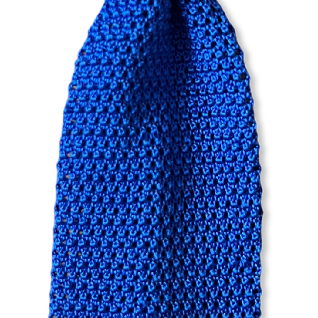 Silk Knit Tie - Marine Blue