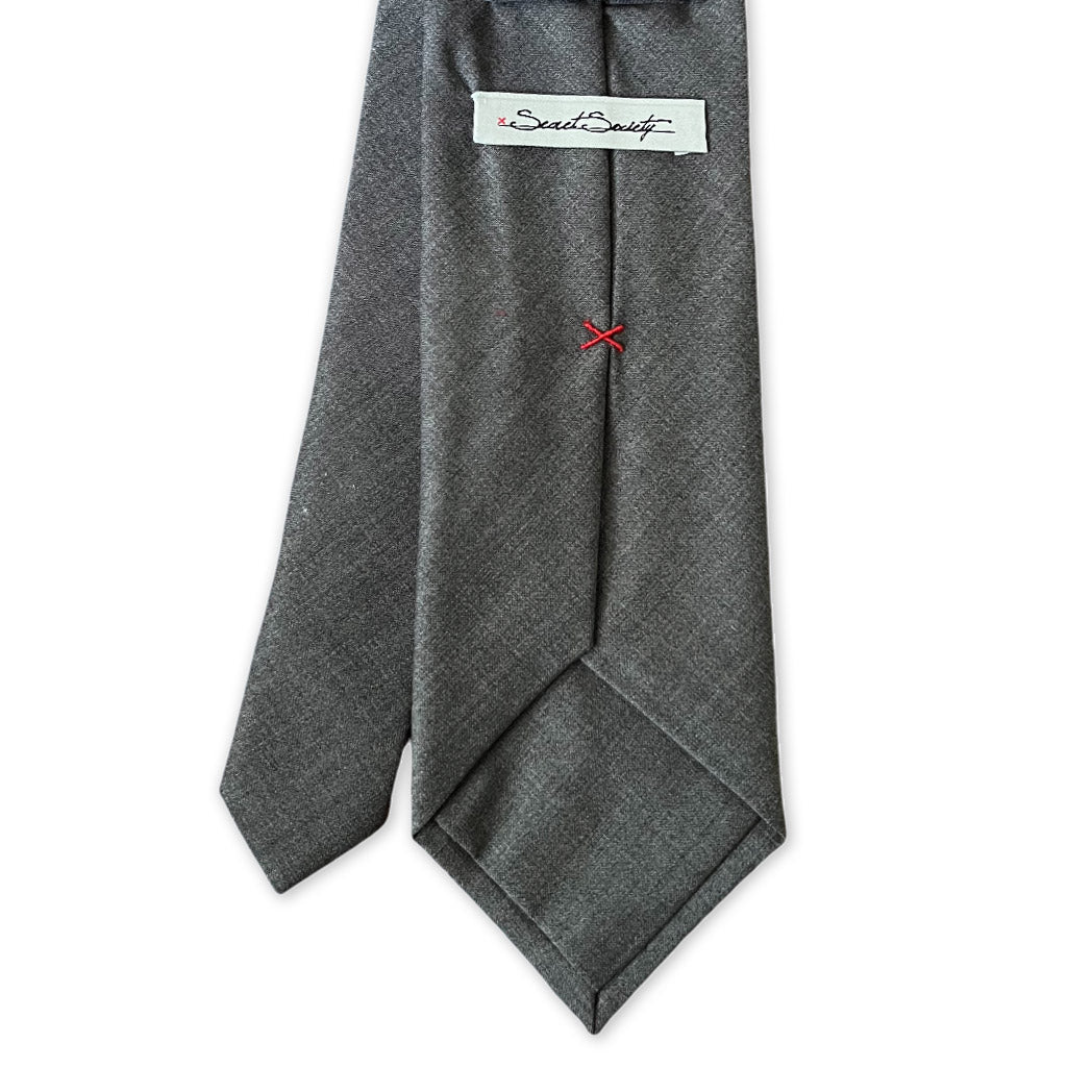 Tie - Gray Wool Plainweave