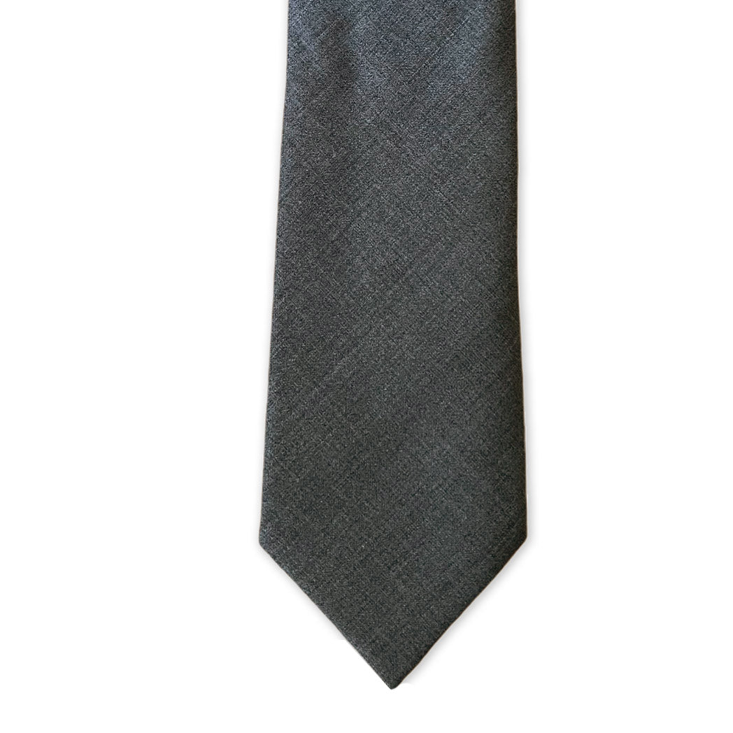 Tie - Gray Wool Plainweave