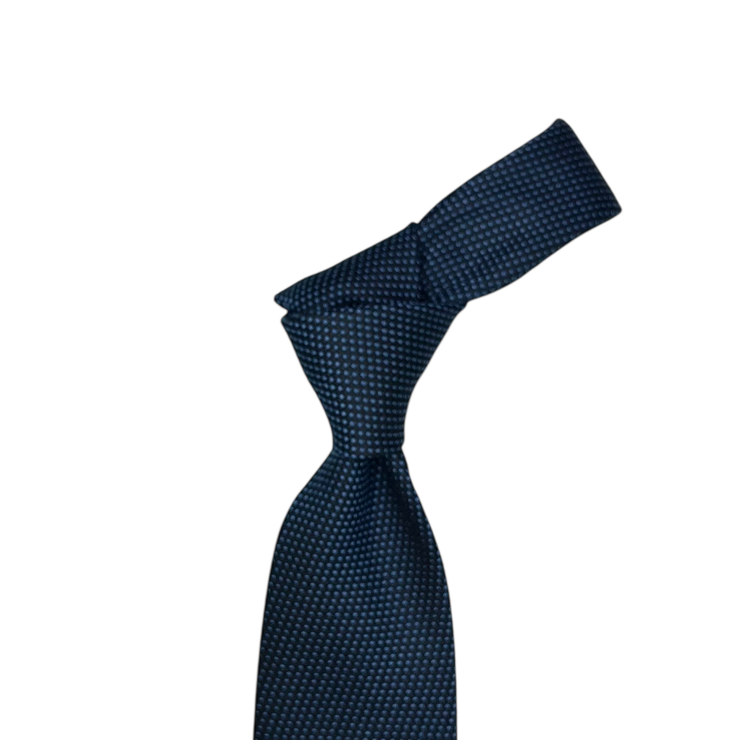 Tie - Navy w/ Sky Dot Jacquard