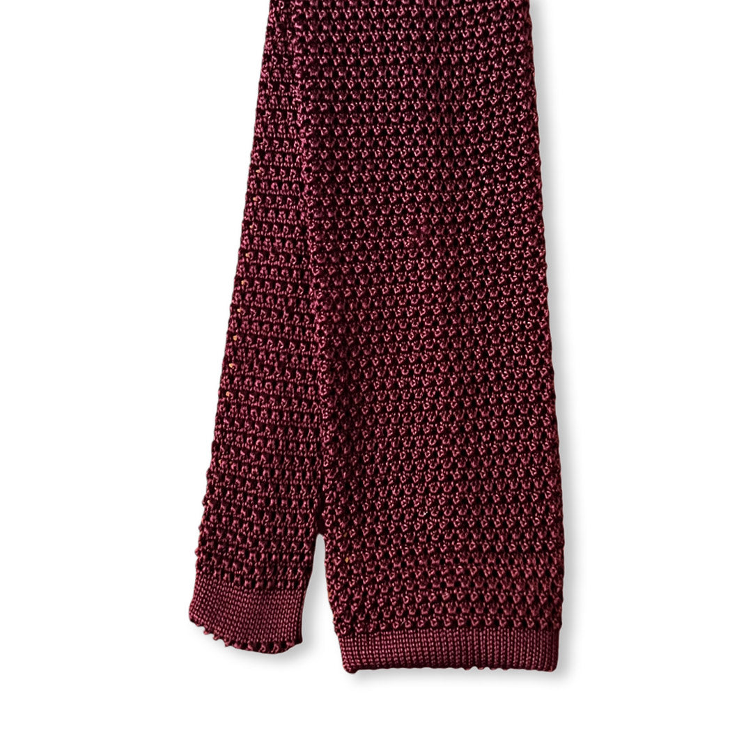 Silk Knit Tie - Oxblood