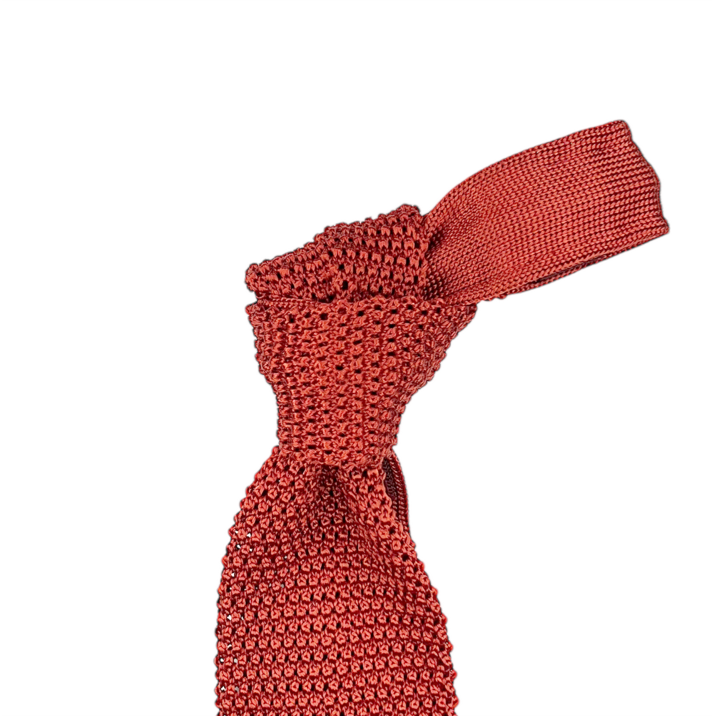 Silk Knit Tie - Cinnamon
