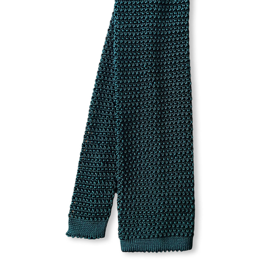 Silk Knit Tie - Spruce