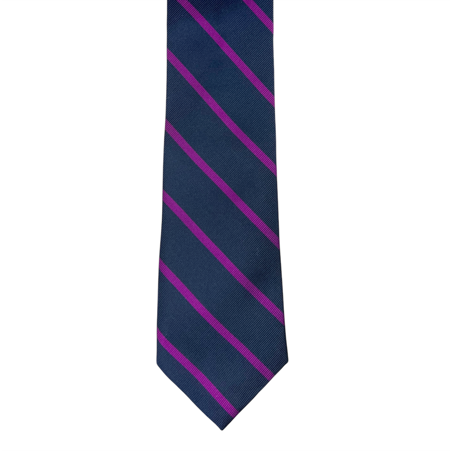 Tie - Navy w/ Purple Stripe