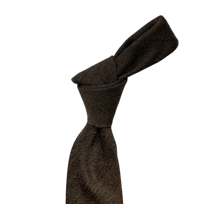 Tie - Brown Melange Wool