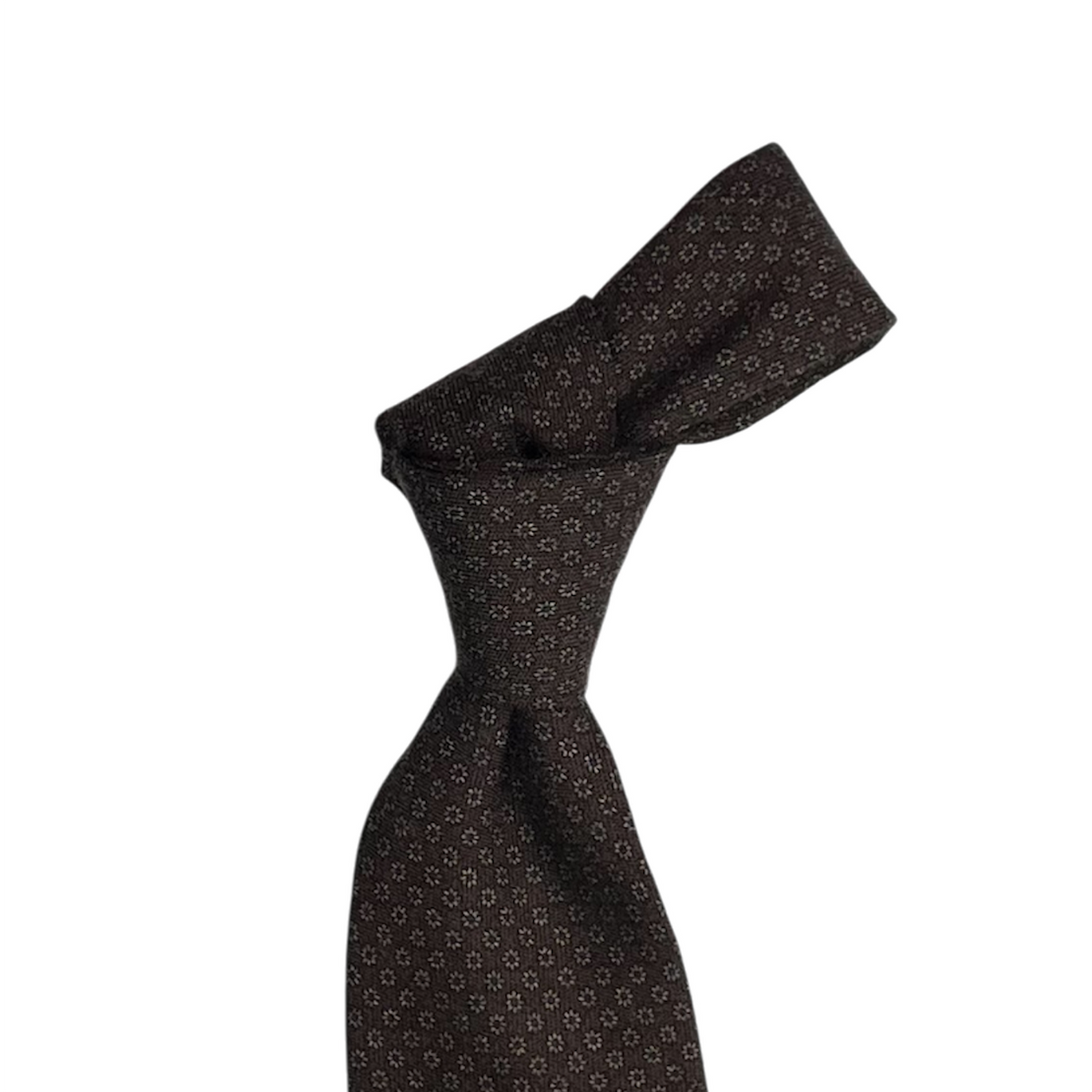 Tie - Brown Wool Daisy