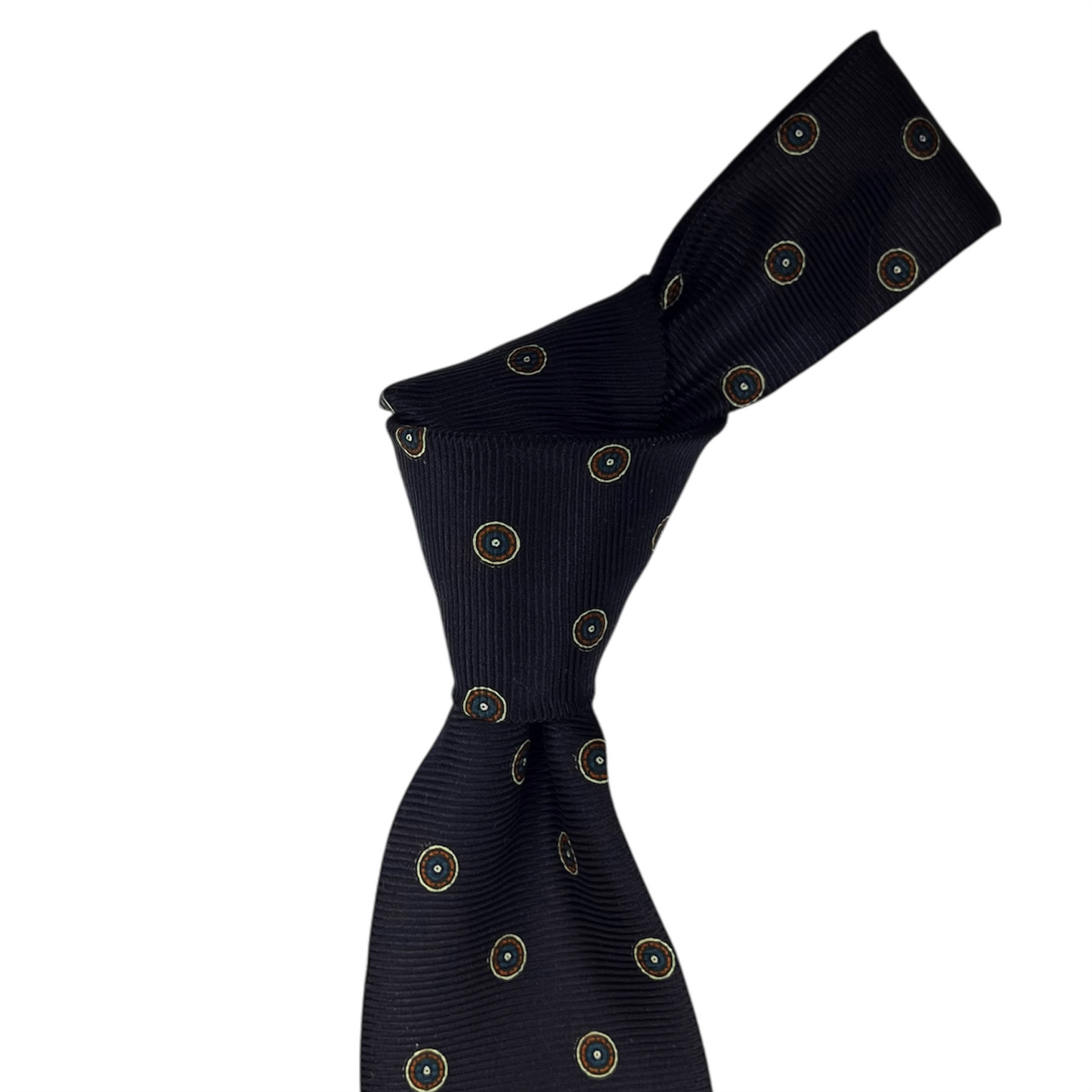 Tie - Dark Navy w/ White Bullseye