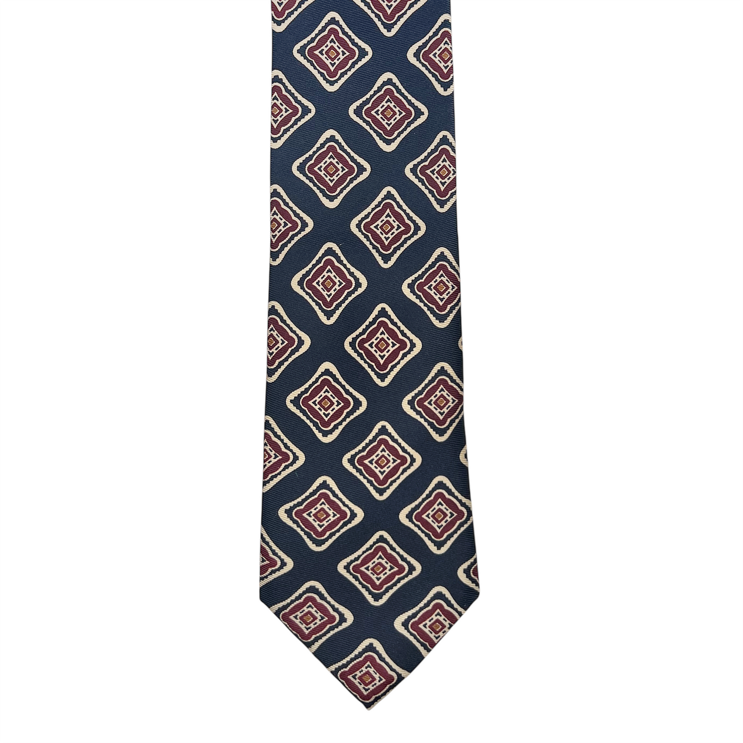Tie - Navy w/ Vintage Diamond