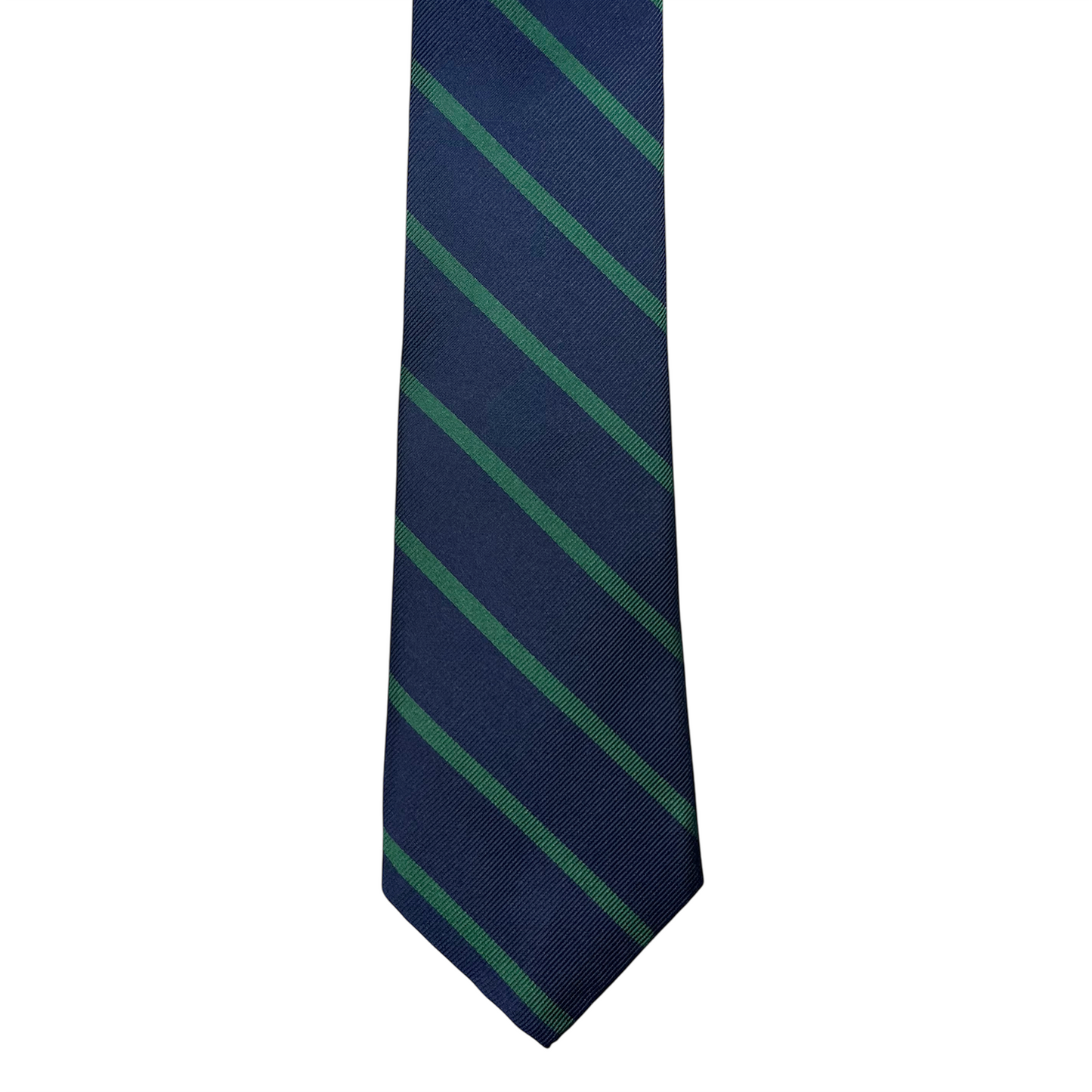 Tie - Navy w/ Green Stripe