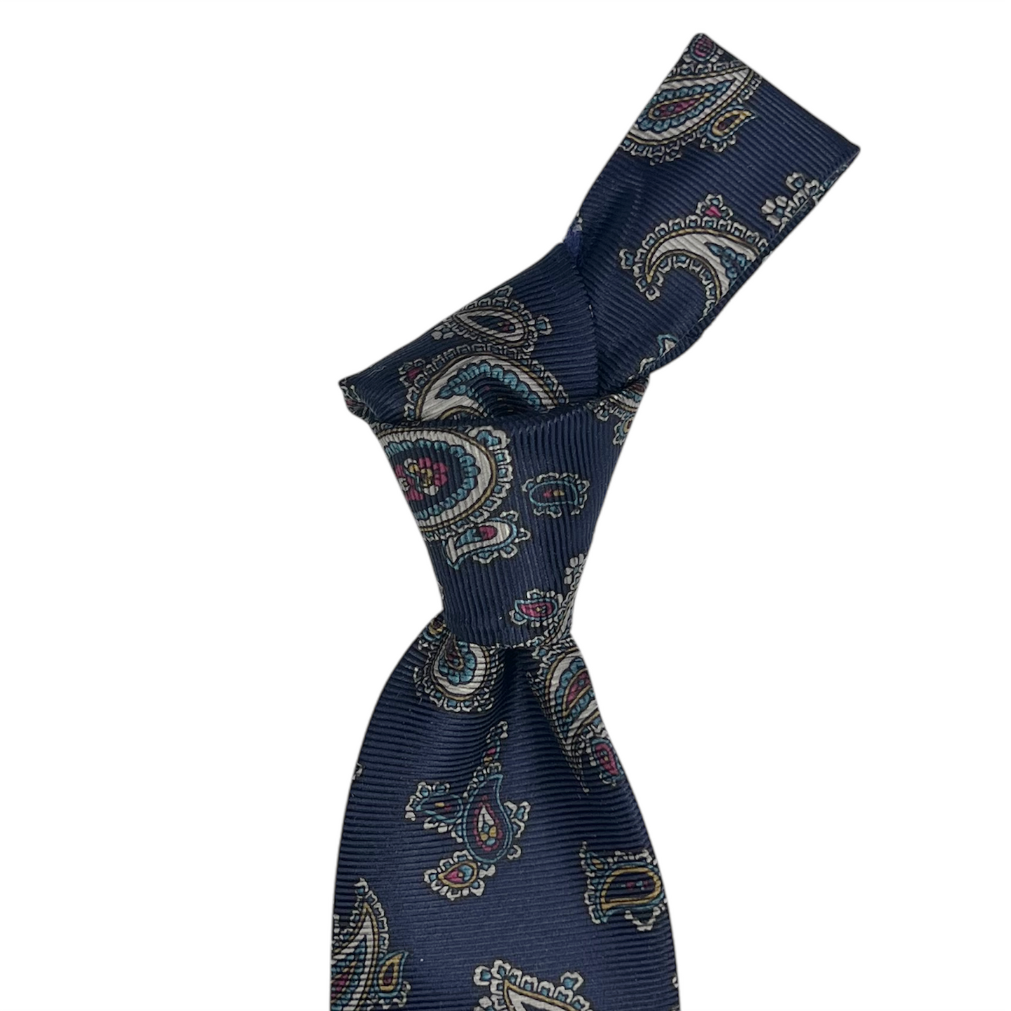 Tie - Navy Large Paisley