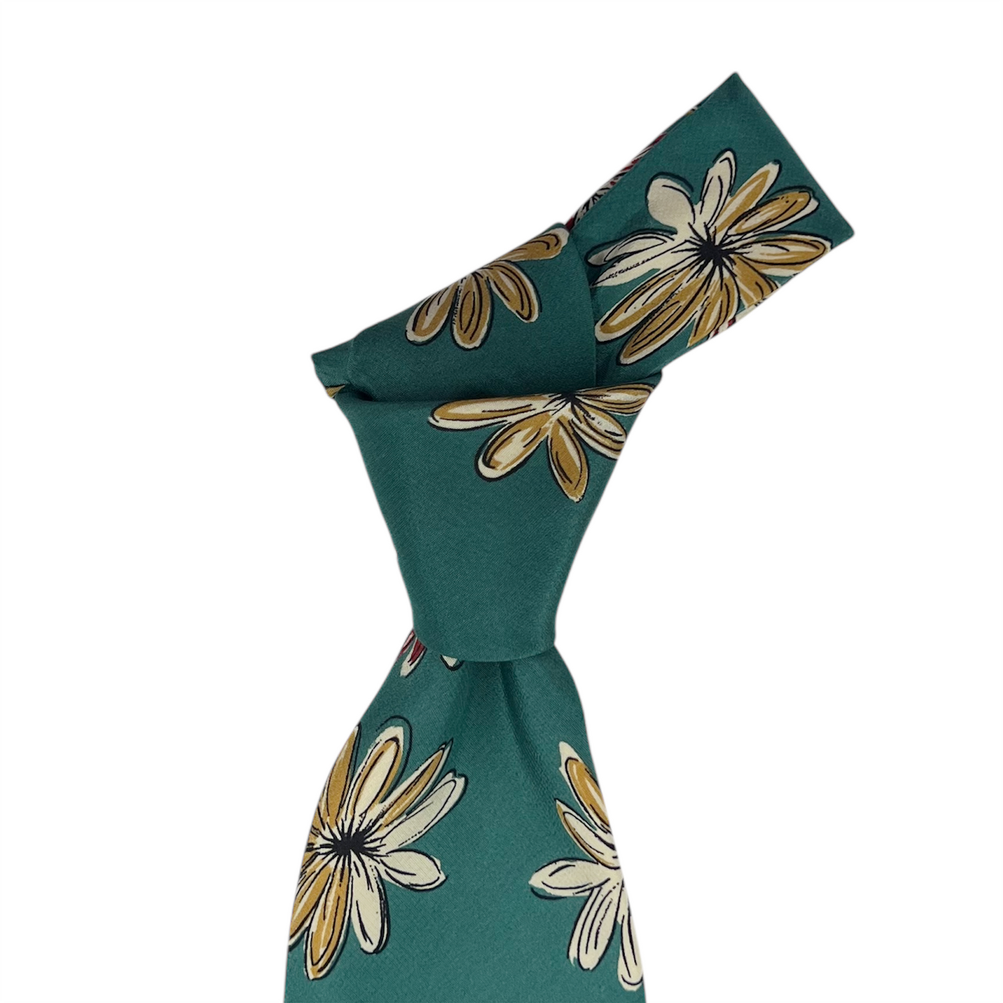 Tie - Teal Large Flower