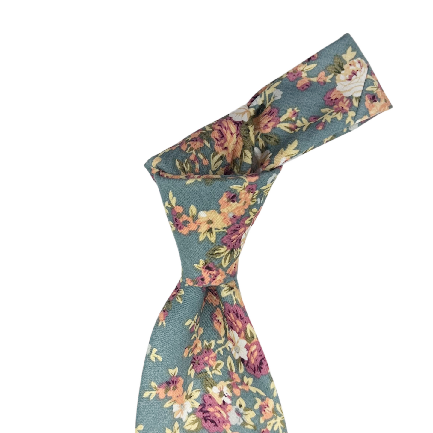 Tie - Cotton Multi Floral Motif