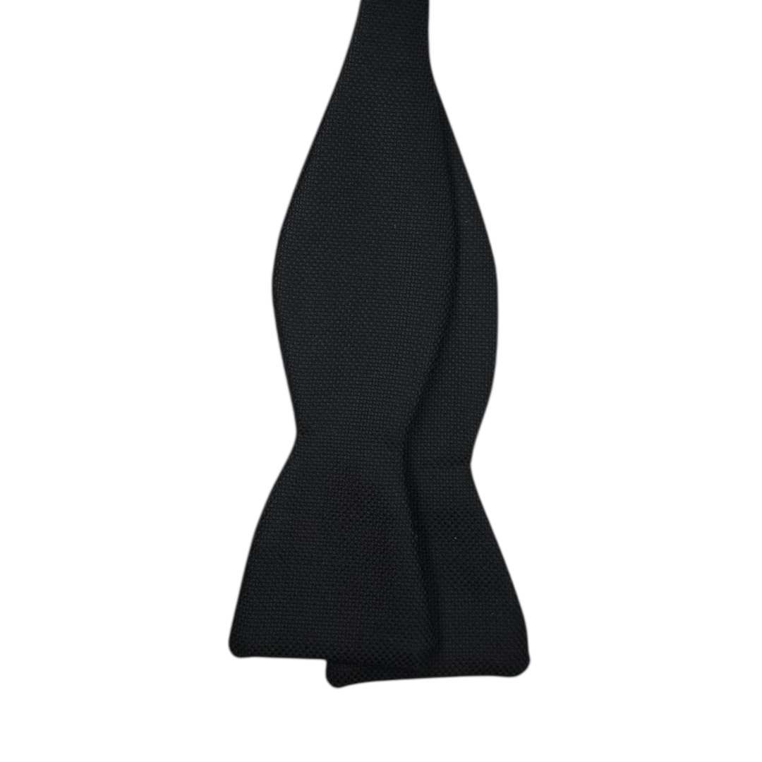 Bow Tie - Black Woven Wool