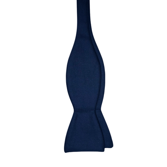 Bow Tie - Navy Woven Wool