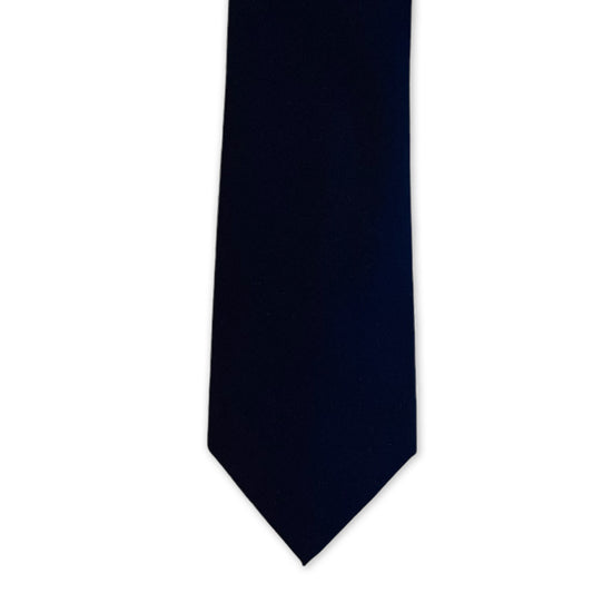 Tie - Navy Wool Plainweave