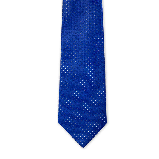 Narrow Tie - Blue w/ White Pin Dot