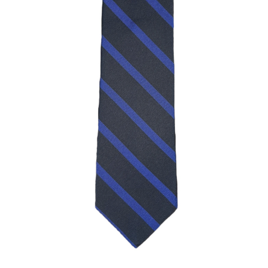 Tie - Dark Navy w/ Bright Blue Repp