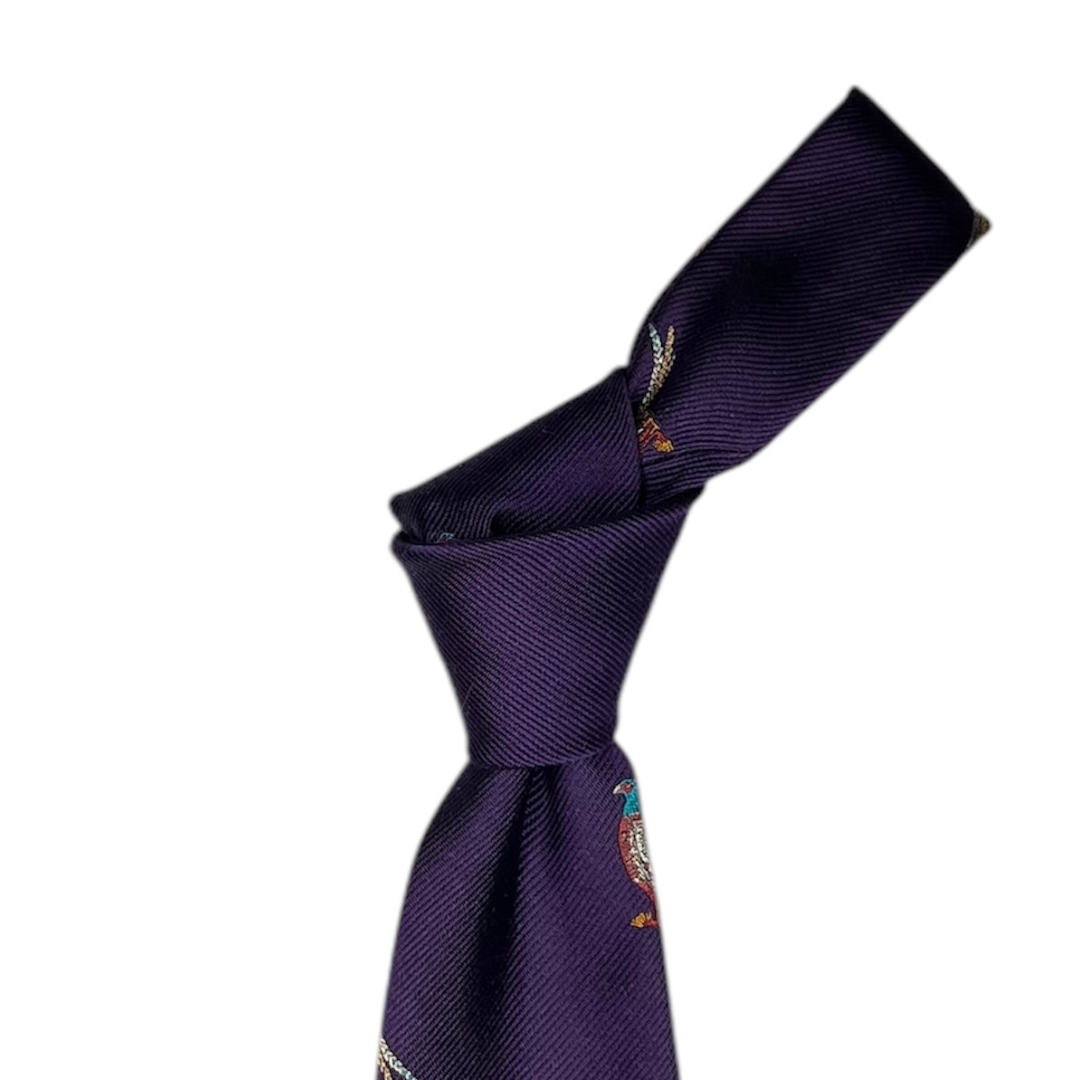 Tie - Purple w/ Turquoise Pheasant