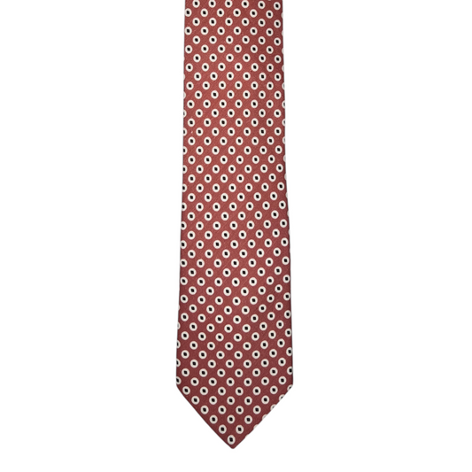 Tie - Dusty Pink w/ White Circles